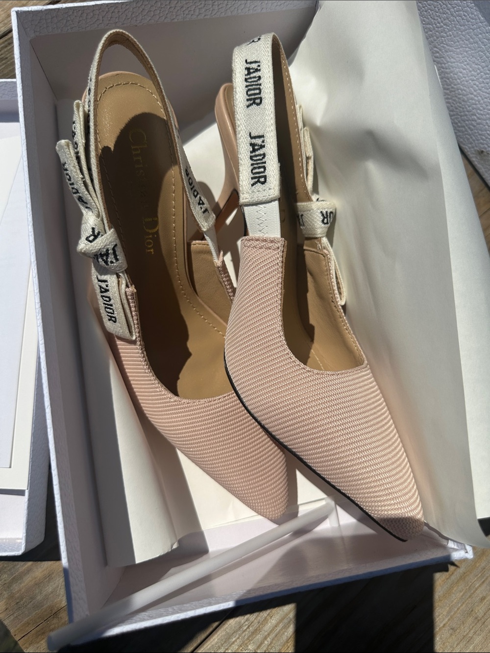 Dior Pink J'Adior Slingback Pointed Heels